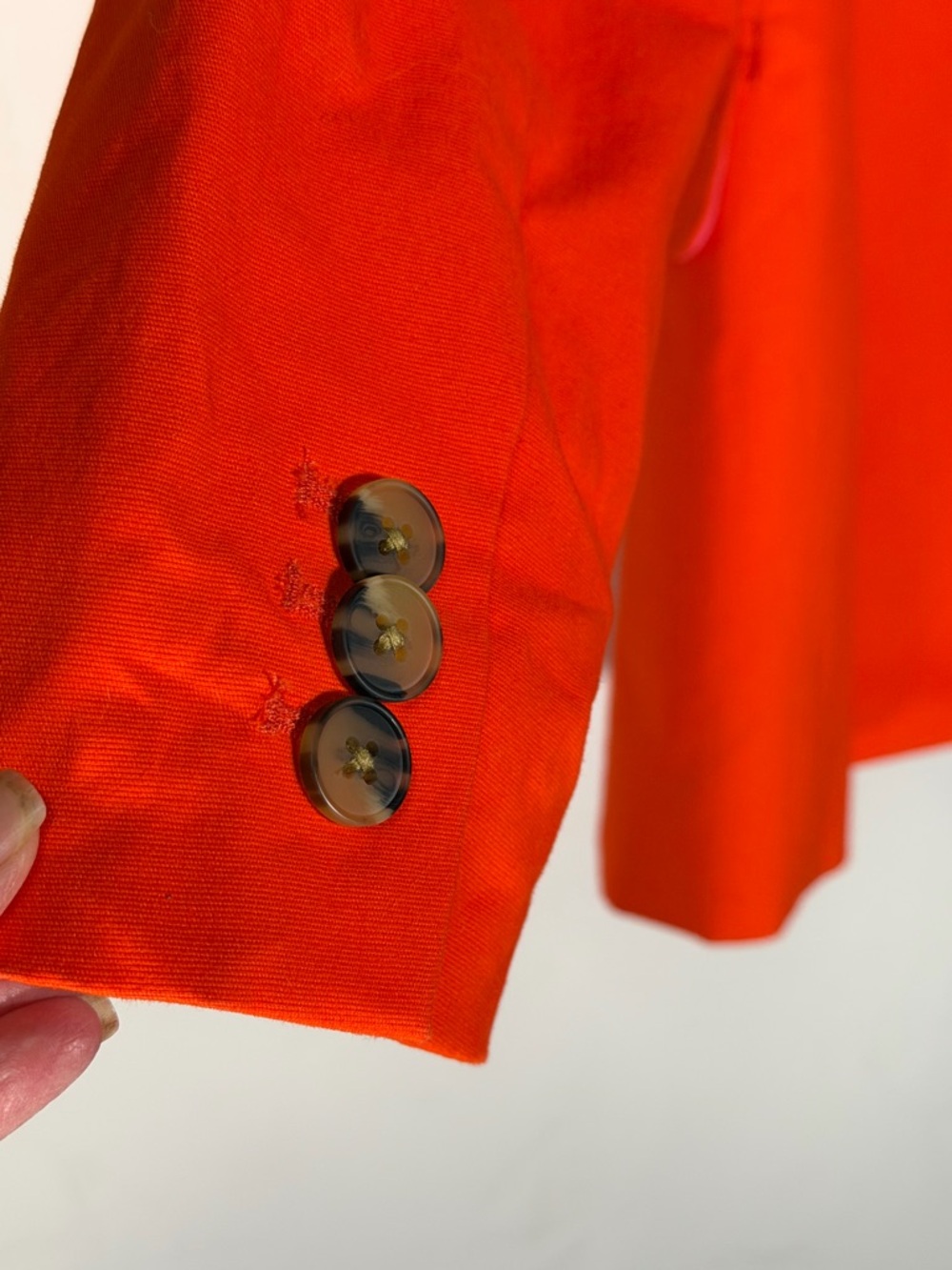Bright Orange Single-Button Tailored Blazer - classic style - Picture 9 of 16